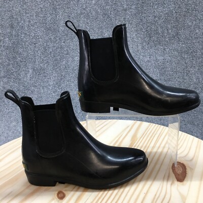 Lauren Ralph Lauren Boots Womens 6 B Tally Bo Rai Pull On Ankle Rain Boot Black
