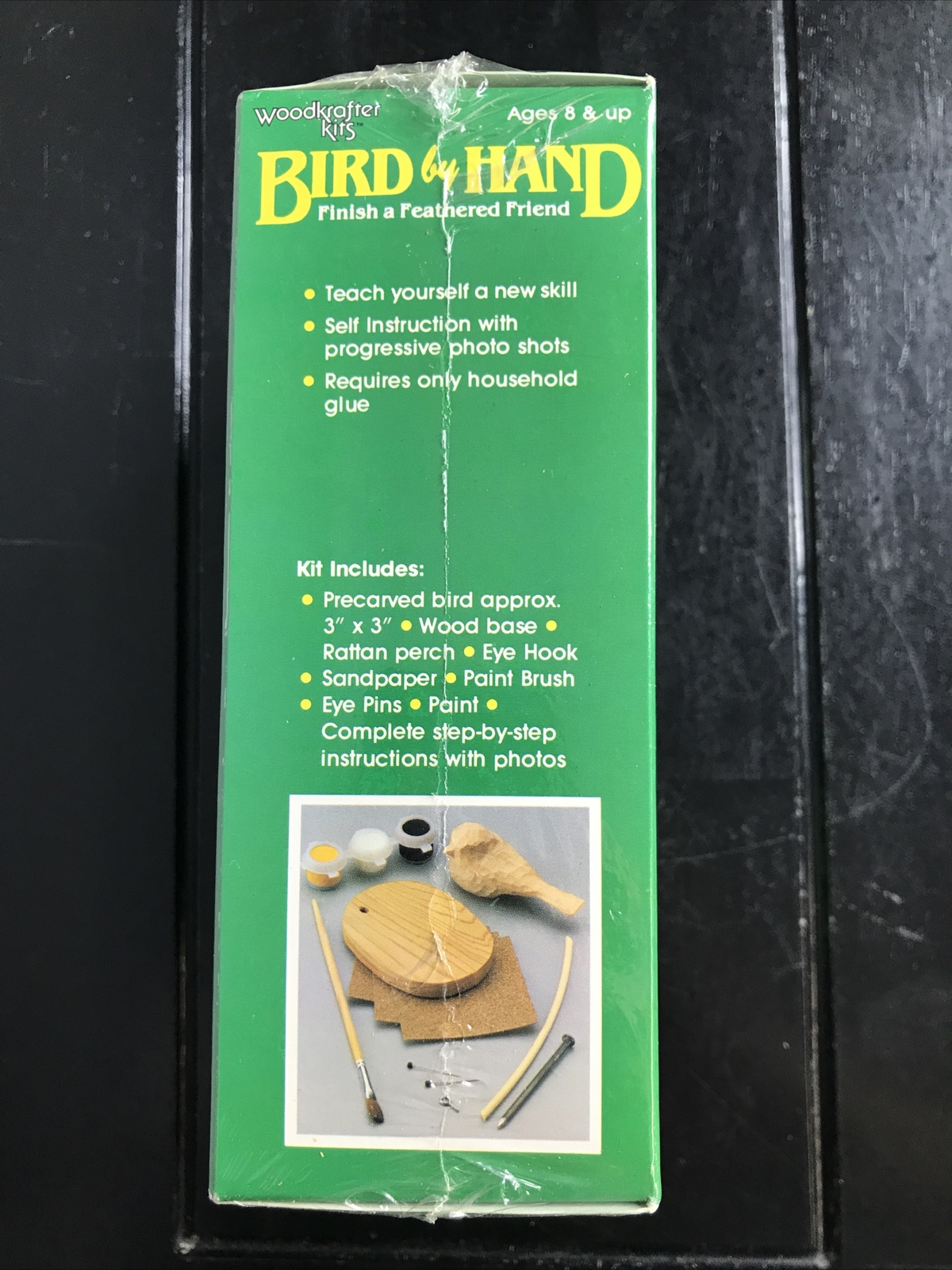 Vintage Woodkrafter Kits Bird By Hand Chickadee Paint Craft Model Arts