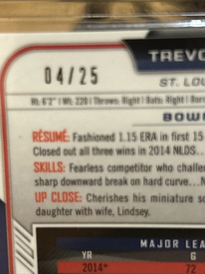 2015 Bowman Chrome Orange Refractor Cardinals Trevor Rosenthal 04/25 — 第 3/3 张图片