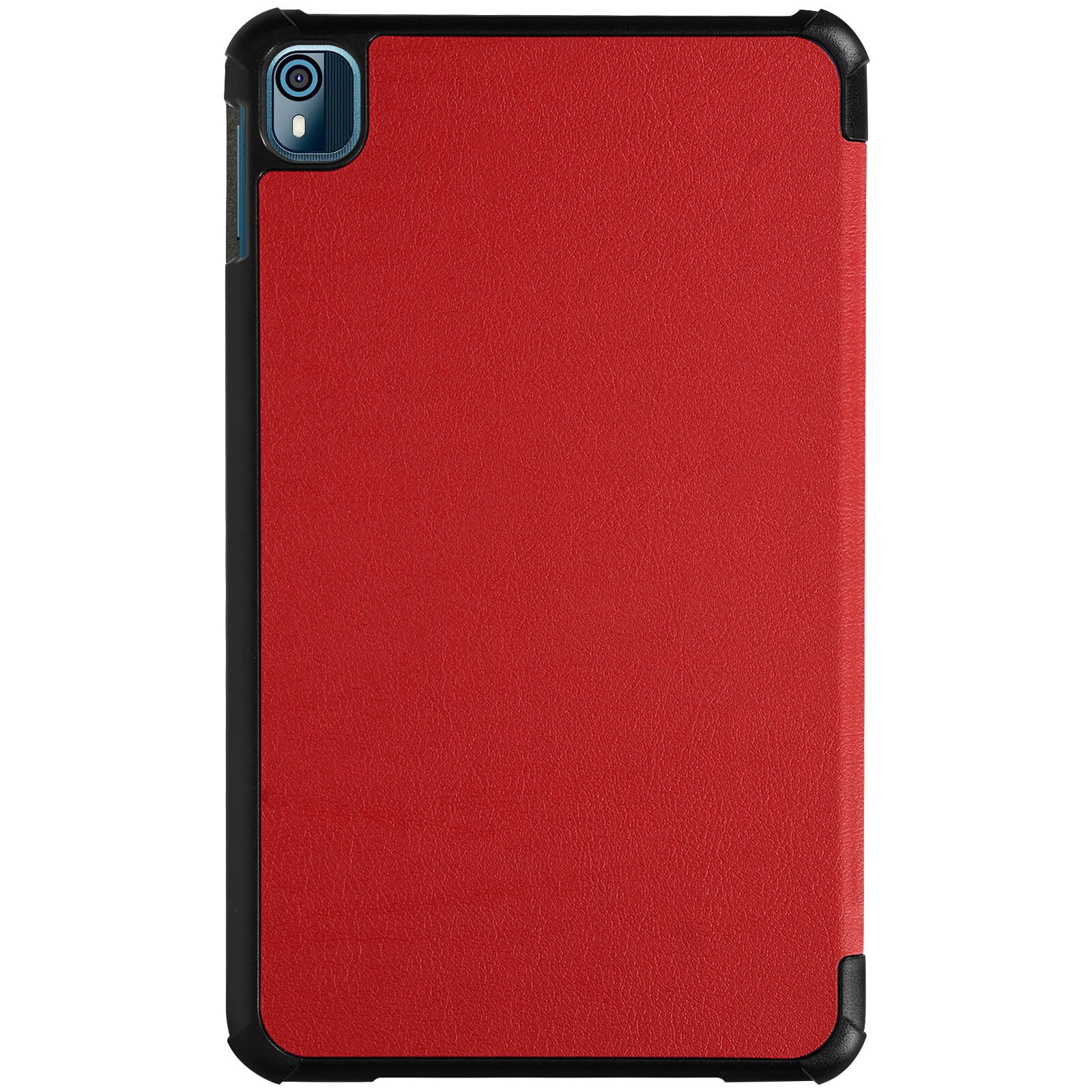 Protective Trifold Case with Video Stand & Keyboard Sleep Mode for Nokia T10 in Red