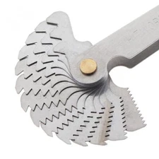 Thread Pitch Gauge SAE Stainless Steel Screw Pitch Measuring Tool Imperial 4-62G