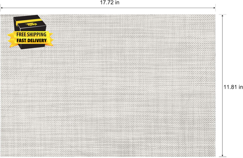 Placemats Set of 4 Washable Indoor/Outdoor Vinyl Place Mats for Dining Table Dur - Picture 2 of 6