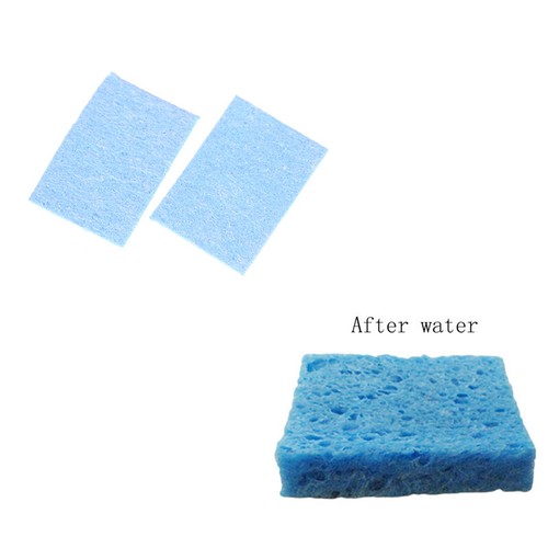 10pcs 6cm*6cm Soldering Iron Solder Tip Welding Cleaning Blue Sponge Pads T'AU - Picture 2 of 8