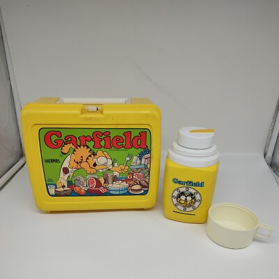 ガーフィールド 水筒 サーモス ヴィンテージ Vintage 1978 Garfield Yellow Thermos White Lid Sipper | eBay