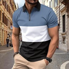 Men's Short Sleeve Slim Fit Polo Shirts Summer Shirts Casual Golf Shirt