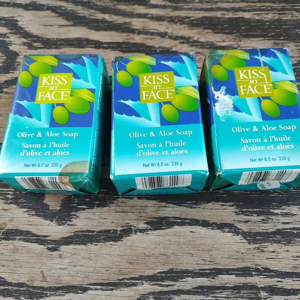 Barras de jabón y aceite de oliva Kiss My Face (paquete de 3) 8 oz EA aceite de oliva Foto 2 de 4
