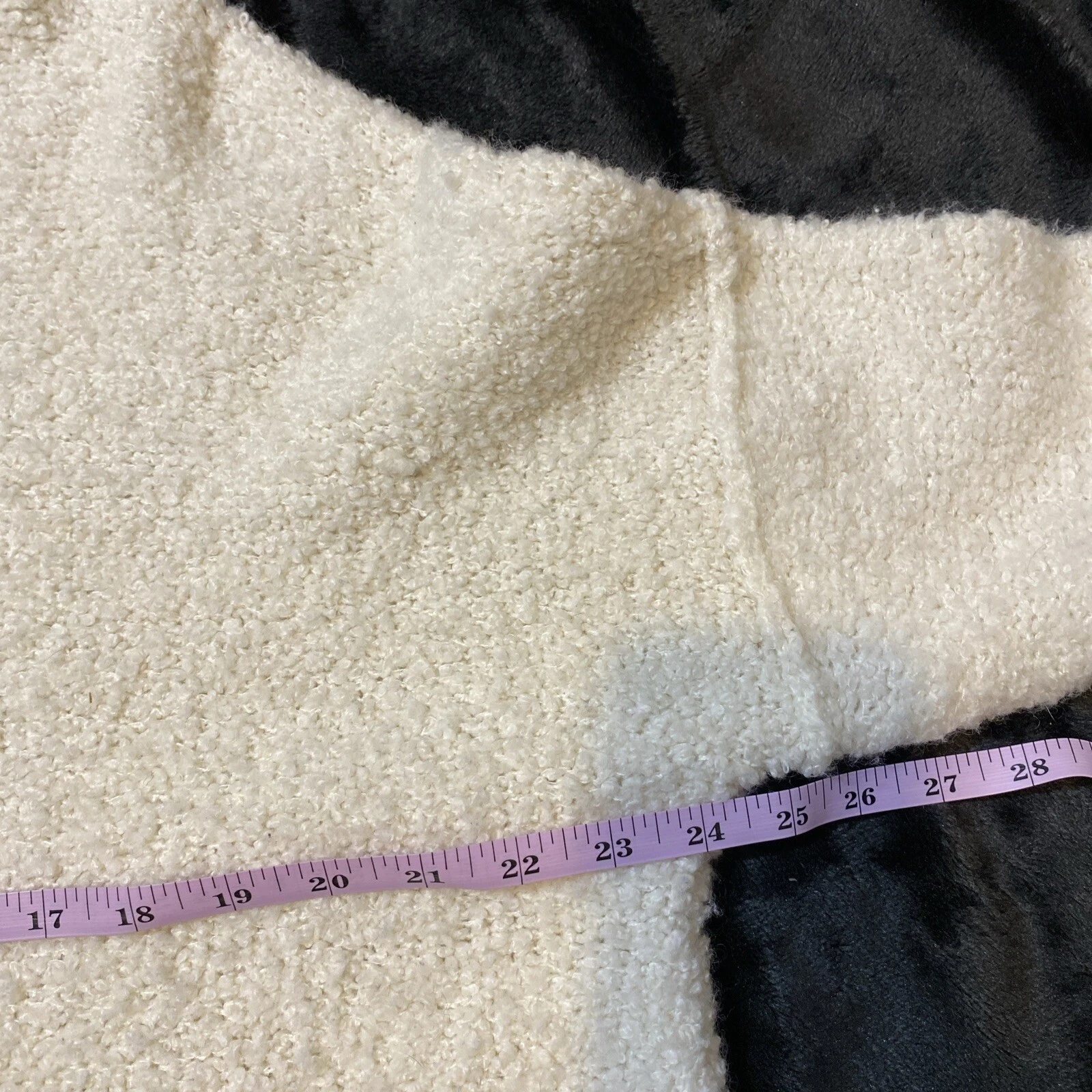 OFF WHITE Felpa con cappuccio sherpa panna A New Day donna taglia L misto lana