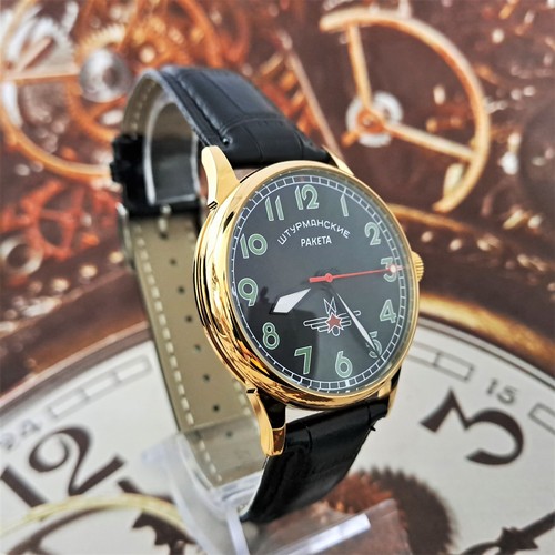 Uhr RAKETA PILOT Herren Dresswatch Mechanismus 2609.HA Sturmanskie UdSSR Gold - Bild 17 von 20