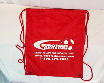 Eurotech Camps & Tours Red Nylon Drawstring Bag