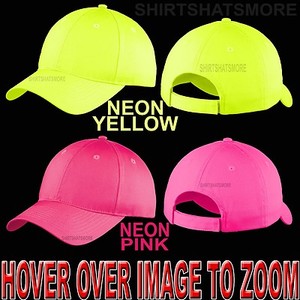 unstructured unisex neon adjustable blank baseball cap golf hat low profile