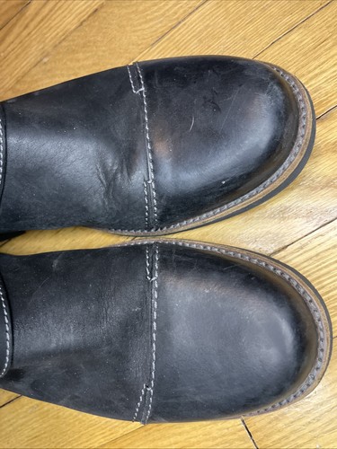 Clarks MELDON Black Leather Strap Zip Ankle Boots Mens 11M - Picture 4 of 13