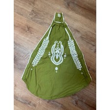Serena and Lily Baby sling Green Embroidered Boho Scandinavian MEDIUM
