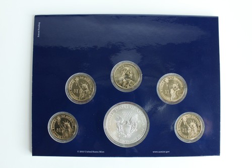 2013 US MINT UNC DOLLAR SET WITH NATIVE AMERICAN GOLDEN, 4 PRESIDENTS & W SILVER - Picture 6 of 8