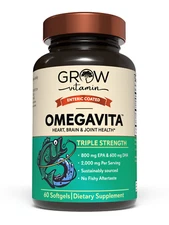 Extra-Strength Omega 3 Fish Oil Supplement - 1000mg per Serving - 600 dha 800 ep
