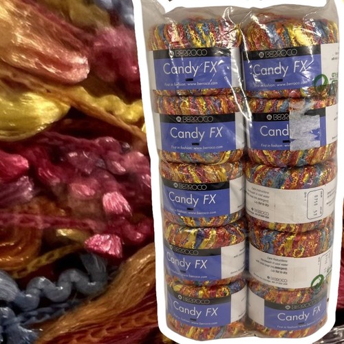 10 Matassine di Berroco Candy FX Novità Filato Slub Colore 8750 100% Nylon dall'ITALIA - Foto 3 di 13