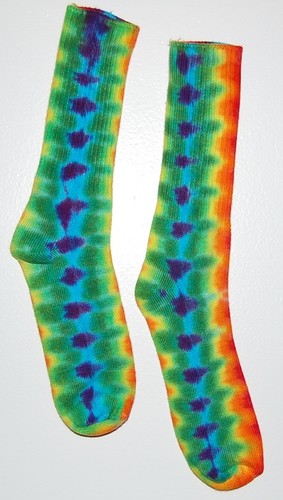 Para hombre y mujer Tie Dye Arco Iris Brillante ADN Calcetines agradecidos Muertos Hippie Boho Artsie - Imagen 3 de 3
