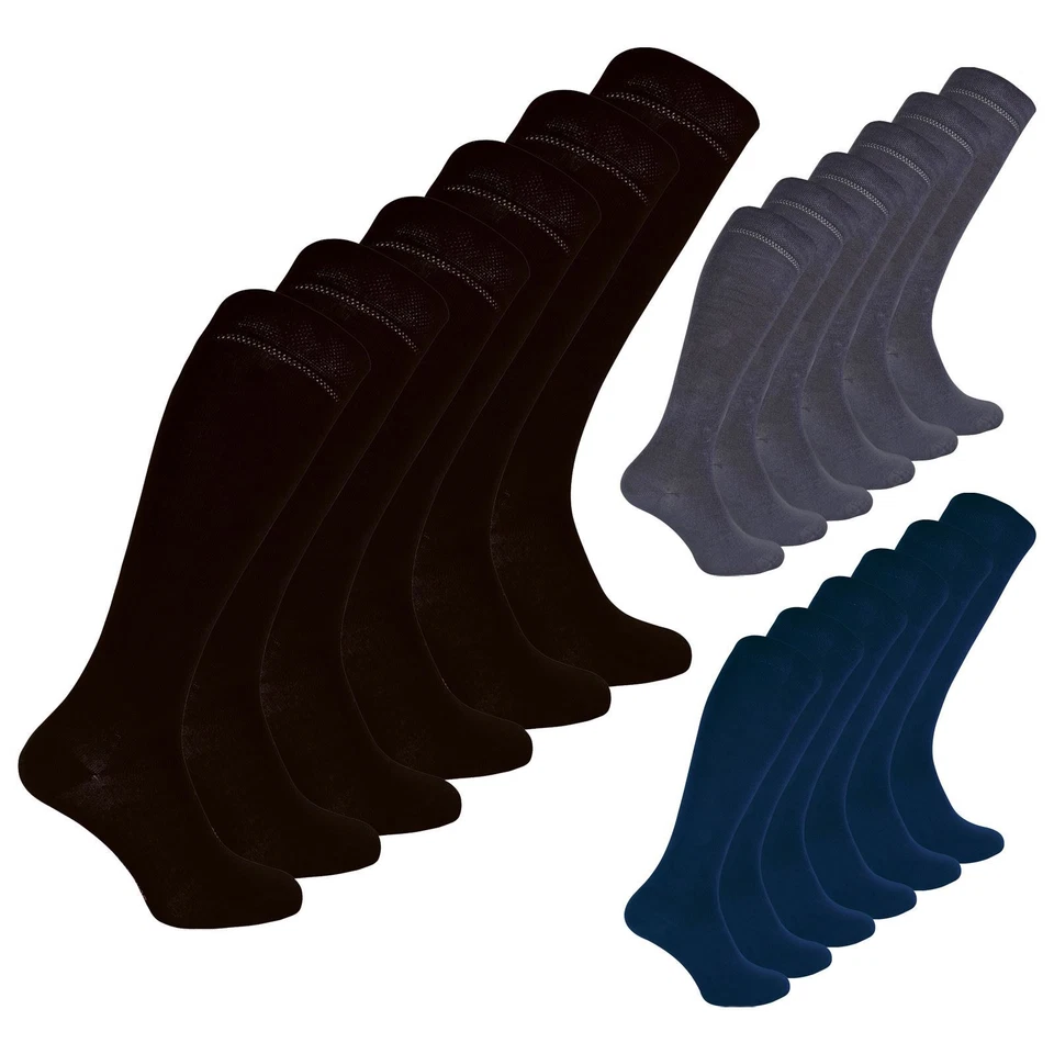 Womens Soft Knee High Socks | Sock Snob | 6 Pairs Multipack Long Bamboo Socks