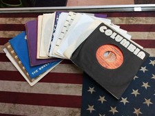 45 RPM Vinyl Record Lot Of 17 W/ Sleeves See Pics Various Artists