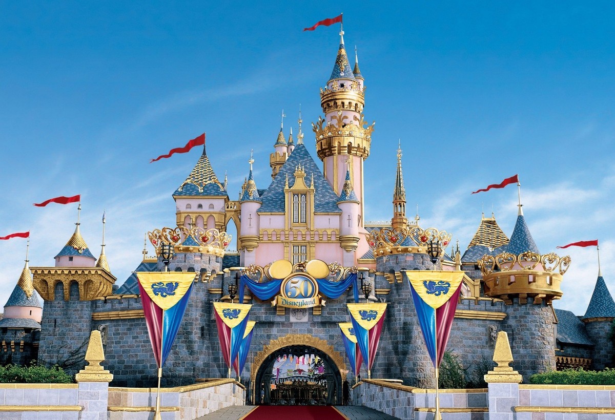 DISNEYLAND CASTLE AT 50 YEARS POSTER 24 x 36 INCH FRAME IT!