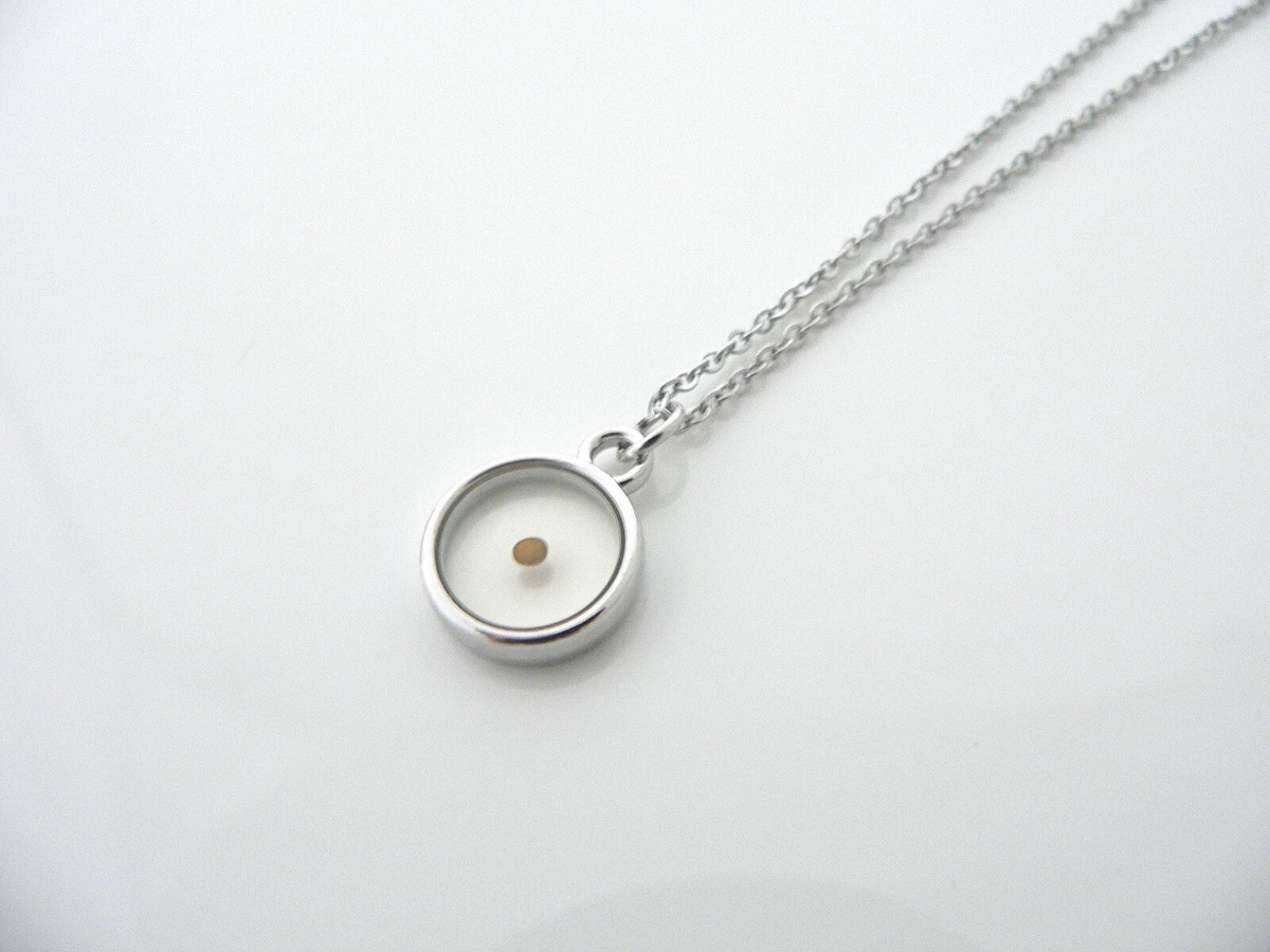 Silver mustard seed necklace deals