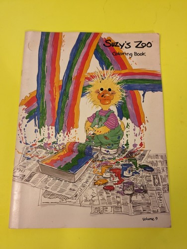 Suzy's Zoo - Malbuch (Band 9) Vintage 1987 Kinder Tier Kunst Aktivität