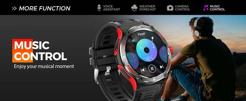 LaNikar Smart Watch 3ATM Waterproof Compass LED Flashlight Heart Monitor - 第 18/22 張圖片