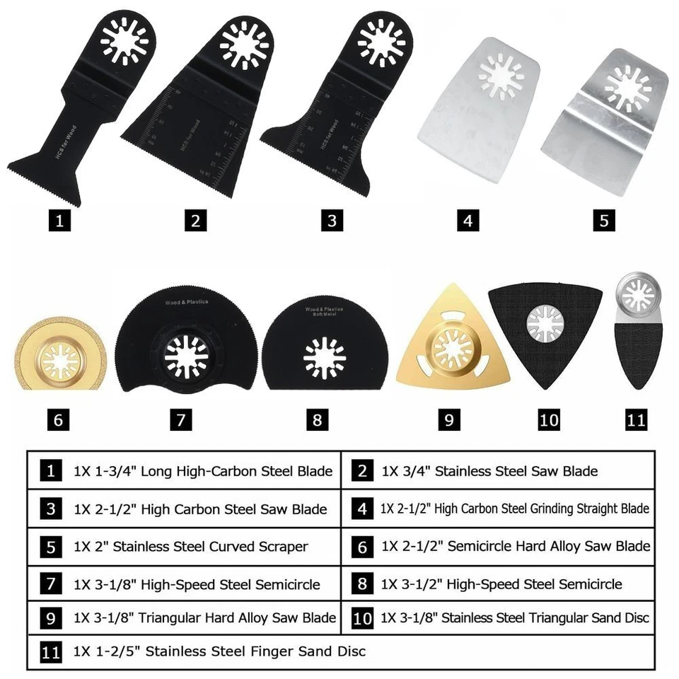 100x Zubehör Sägeblatt Metall Holz Diamant Titan Multitool Für Fein Bosch Makita - Bild 4 von 4