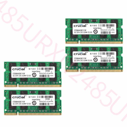 16GB 8GB 4GB 2G DDR2 PC2-5300S 667MHz 200Pin Memory RAM Laptop For Crucial Lot - Picture 8 of 15