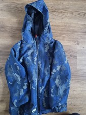 Boys Waterproof Jacket Detachable Fleece Lining F&F Size 7-8 Years