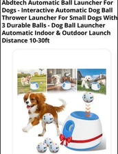 Ball Launcher for Dogs-Interactive Automatic Dog Ball Thrower Launcher for Small