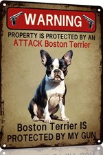Boston Terrier Vintage Funny Dog Tin Metal Signs Home D cor 8x12