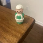 Vintage Fisher Price Little People Green Grandma Sesame Street Store Mrs Hooper
