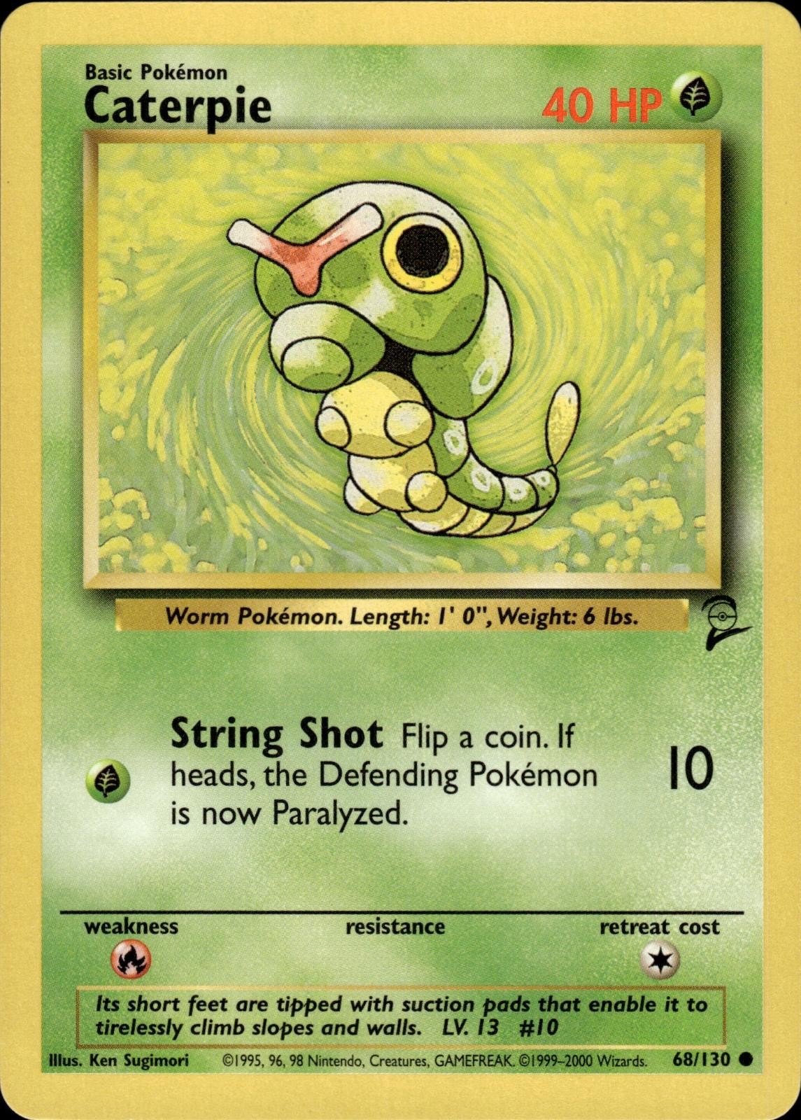 Pokemon Base Set Unlimited Common Caterpie 45/102 - Near Mint (NM)