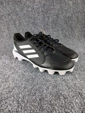 ADIDAS WOMEN'S PUREHUSTLE 2 MD SOFTBALL CLEATS BLACK/WHITE SIZE 12.5