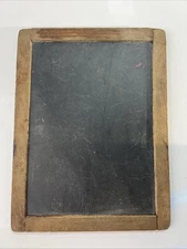 Antique Vintage Double Sided Wood Slate, Schoolhouse Chalkboard 8.25” X 6.25”