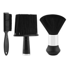 3pcs Barber Brush Neck Duster Professional Hair Cutting Brushes Soft Neck black