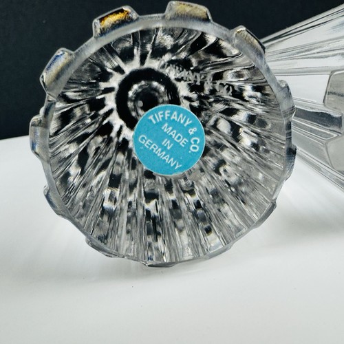 Set 2 portacandele cristallo Tiffany & Co Atlas 8" cristallo tedesco lusso LEGGI - Foto 16 di 16