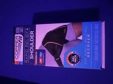 Copper Fit Rapid Relief Shoulder Wrap With Hot/Cold Gel Packs New Unisex OneSize