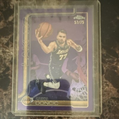Topps Chrome 2025-26 Luka Doncic #2 Lakers Purple Refractor 57/75🔥📈