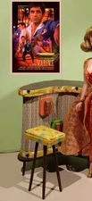 Dollhouse Miniature “Scarface” Framed Mini Wall Poster  1:12 Scale