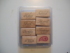 Stampin Up Rubber Stamp Set Well Wishes