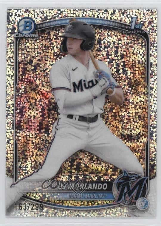 2025 Bowman Chrome Prospects Speckle Refractor 163/299 PJ Morlando #BCP-91 1mq2