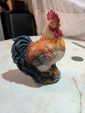 Rooster Beautiful 8" Plastic Decor Decorative