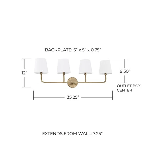 Capital Lighting 119341-674 Dawson 4 Light 35"W Bathroom Vanity - Picture 5 of 11