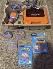 VTech V.Smile TV Learning System Console-Joystick Controller 3 Games-FOR PARTS
