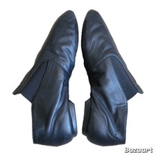 Capezio CG05A Black Slip Sole Slip On Jazz Shoes Size 11.5M Fits Women 10-10.5