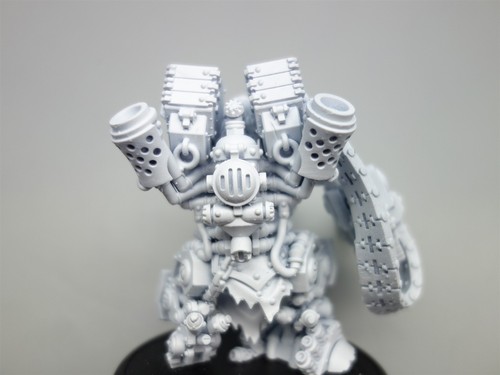 Warmachine: Mercenaries - Emperor Carver Ultimus Esquire III & War Boar (primed) - Picture 9 of 10