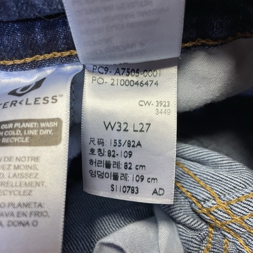 Levi's Ribcage Straight Ankle Seamed Jeans Button Fly Women’s Size 32 Blue Denim - Picture 9 of 11
