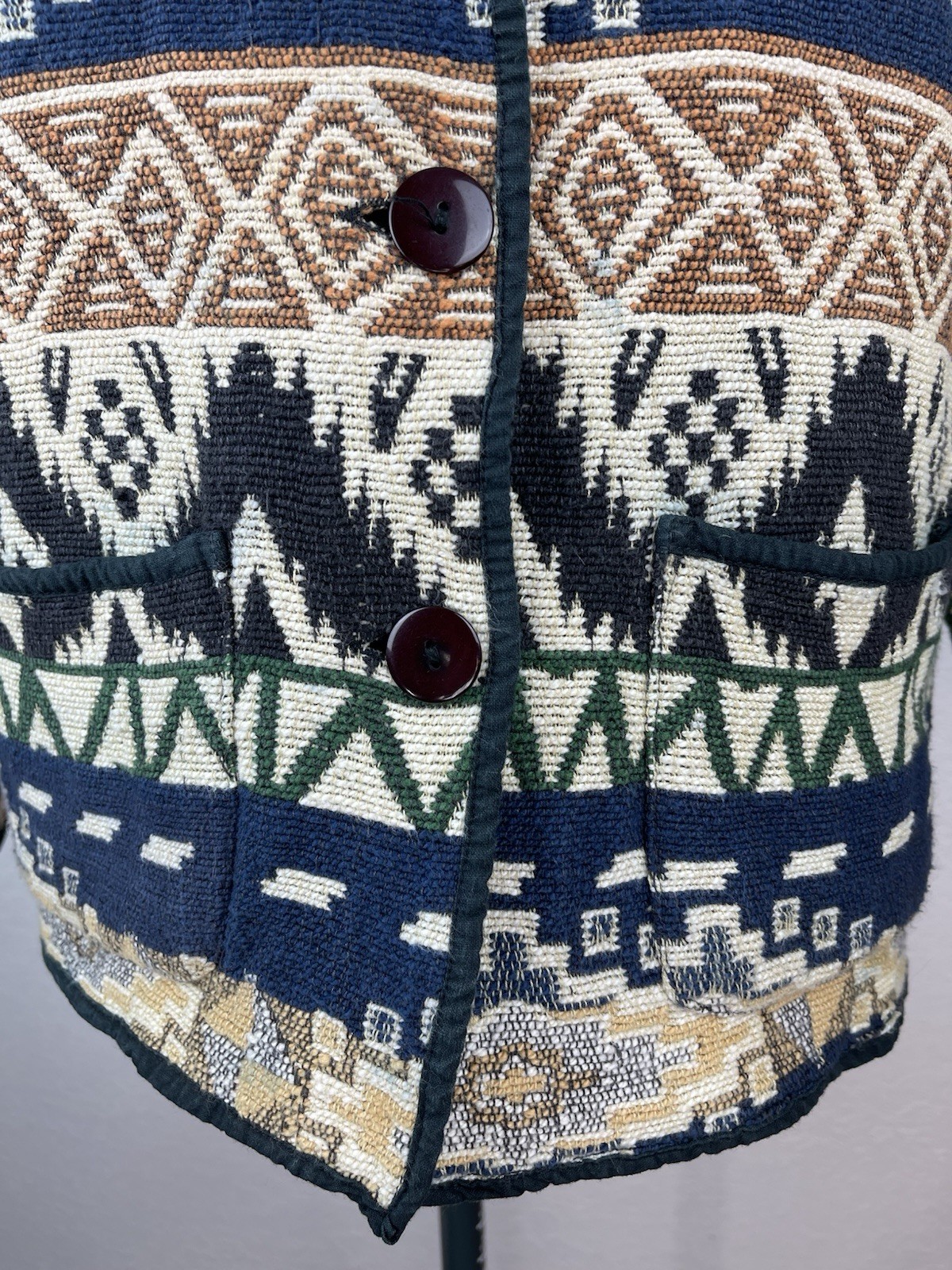 Jane Ashley Jacket Tapestry Medium Multi Color Un… - image 3