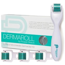Derma Roller Microneedle 6 Piece Kit DERMAROLL by Prosper Beauty Face Roller w